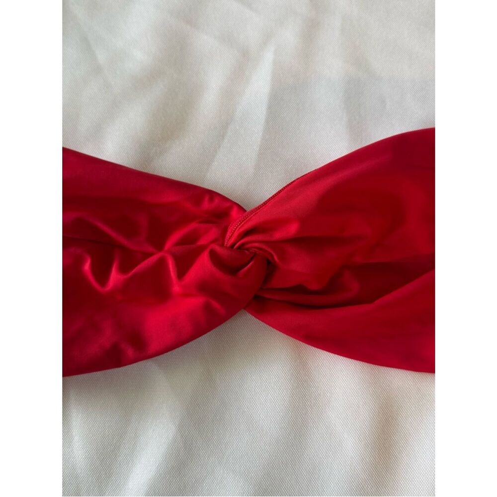 NWT Full Tilt (Tilly’s) Red Twist Bandeau Bikini Top | Strapless Size M - Picture 4 of 6